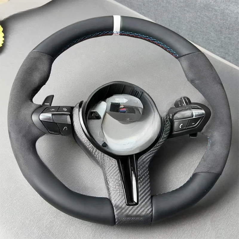 

For BMW F01 F07 F10 F11 F15 F16 F20 F22 F30 Upgraded Semi-Genuine Leather & Suede Steering Wheel Assembly