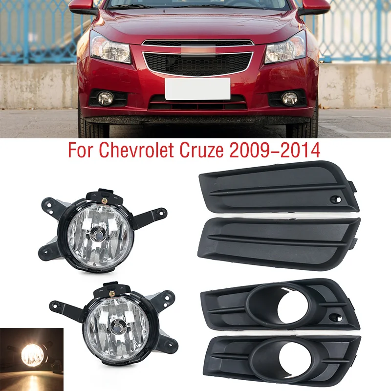 Foglight Foglamp For Chevrolet Cruze 2009 2010 2011 2012 2013 2014 Car Front Bumper Fog Light Lamp Cover Frame Bezel Grille
