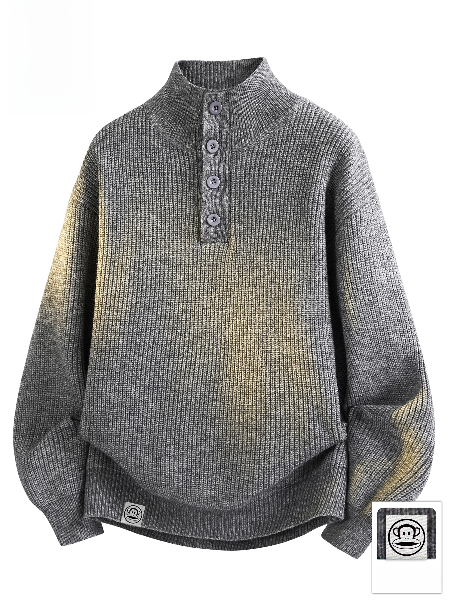 

PaulFrank Retro Color f High Ne Knitwear Men's Loose Long Sve Warm Winter Faion Casual Sle Polyester Blend