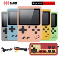 Truely 3.0 Inch Screen Portable Built-in 800 Retro Video Game Console LCD Handheld Controller Pocket TV AV Out 2 Player Children