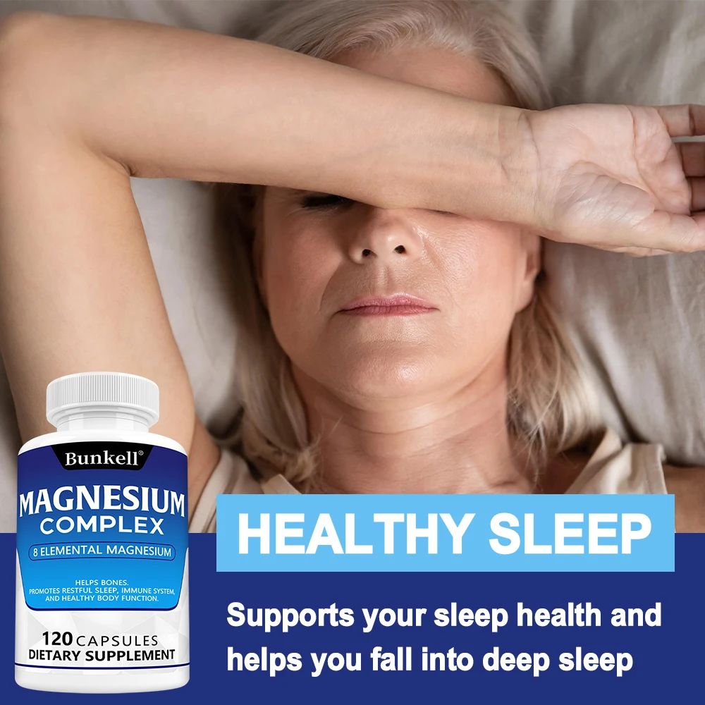 Magnesium Complex - Magnesium Glycinate, Magnesium Malate, Supports Muscle, Bone Health, Sleep Quality, Relieves Anxiety