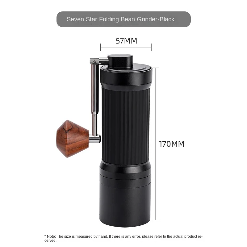 Nowoczesny Przenośny Młynek do Kawy Siedmio-Gwiazdkowy, Ze Stali Nierdzewnej, Wykonany Metodą CNC, Składany Metalowy Młynek do Kawy