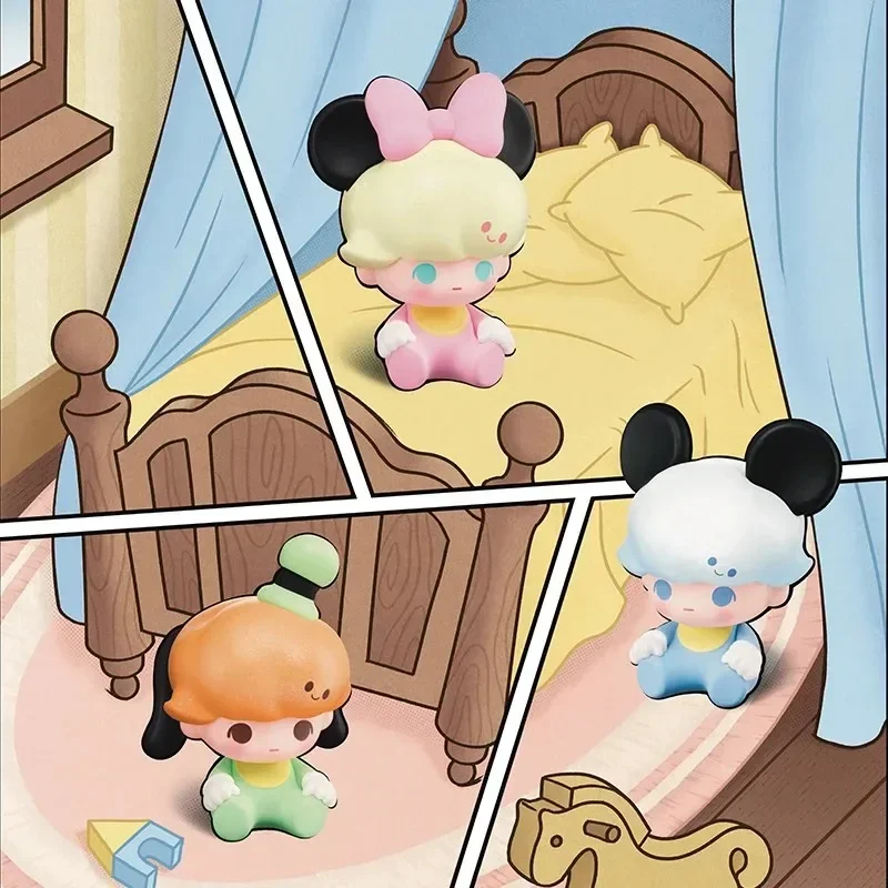 POP MART POP BEAN DIMOO WORLD x DISNEY Classic Series (3 قطع por paquete) 1 unidad/10 piezas صندوق أعمى ألعاب Kawaii Anime