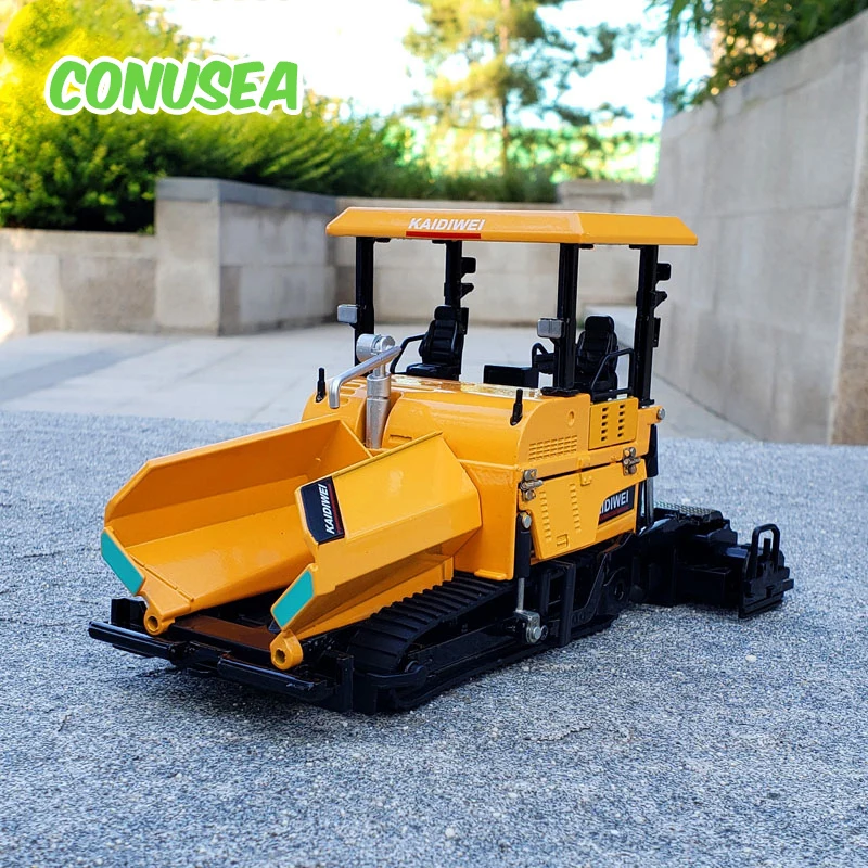 

1:40 Alloy Diecast Model Car Engineering Truck Paver Model Machine Paving Asphalt Highway Construction Cars Kid Back Hoe Loader