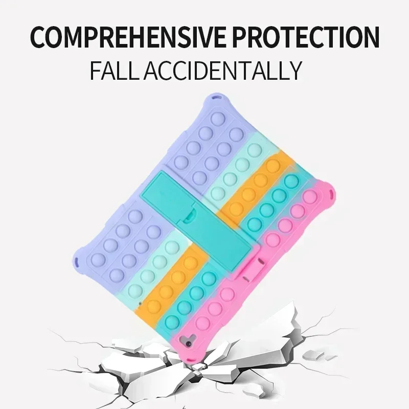 어린이 iPad 태블릿 케이스, 10.2 7 8 9 세대, Pro11 Air4 5 소프트 스탠드 팝 장난감 케이스, iPad 9.7 2017 2018 mini3 4 5 Funda