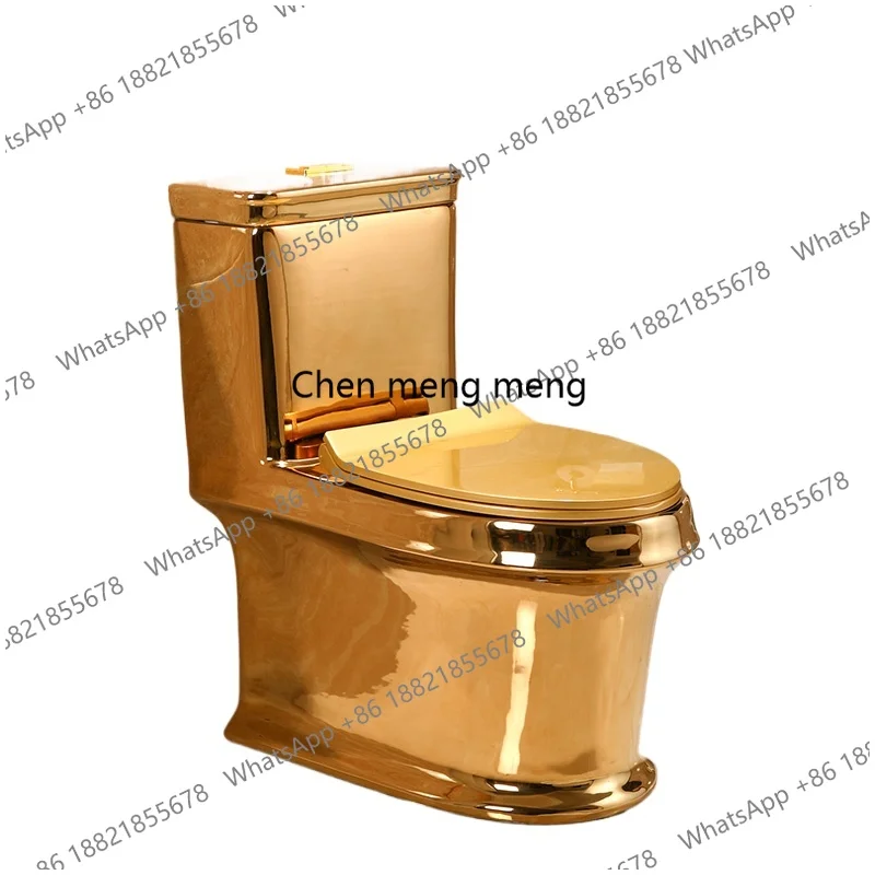 

European-style golden toilet, super swirl siphon, silent flush toilet, household bathroom toilet, personalized creativity