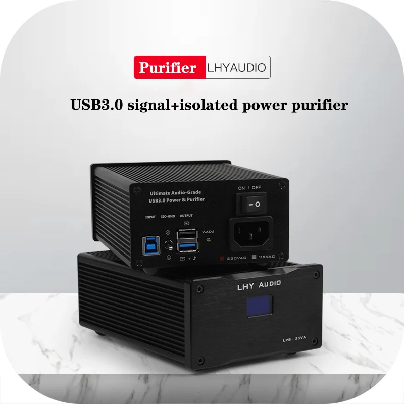 

USB3.0 HiFi Purifier, Balanced Signal Filtering Noise , Built-in 25W Audiophile DC Linear Power Supply