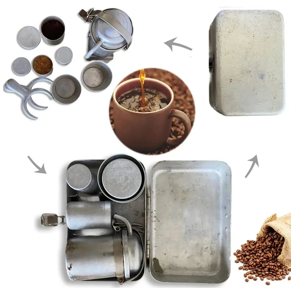 

Reusable Extra RARE Collectors Camping Coffee Easy To Clean Mini Camp Cookware Maker Set Portable Multipurpose