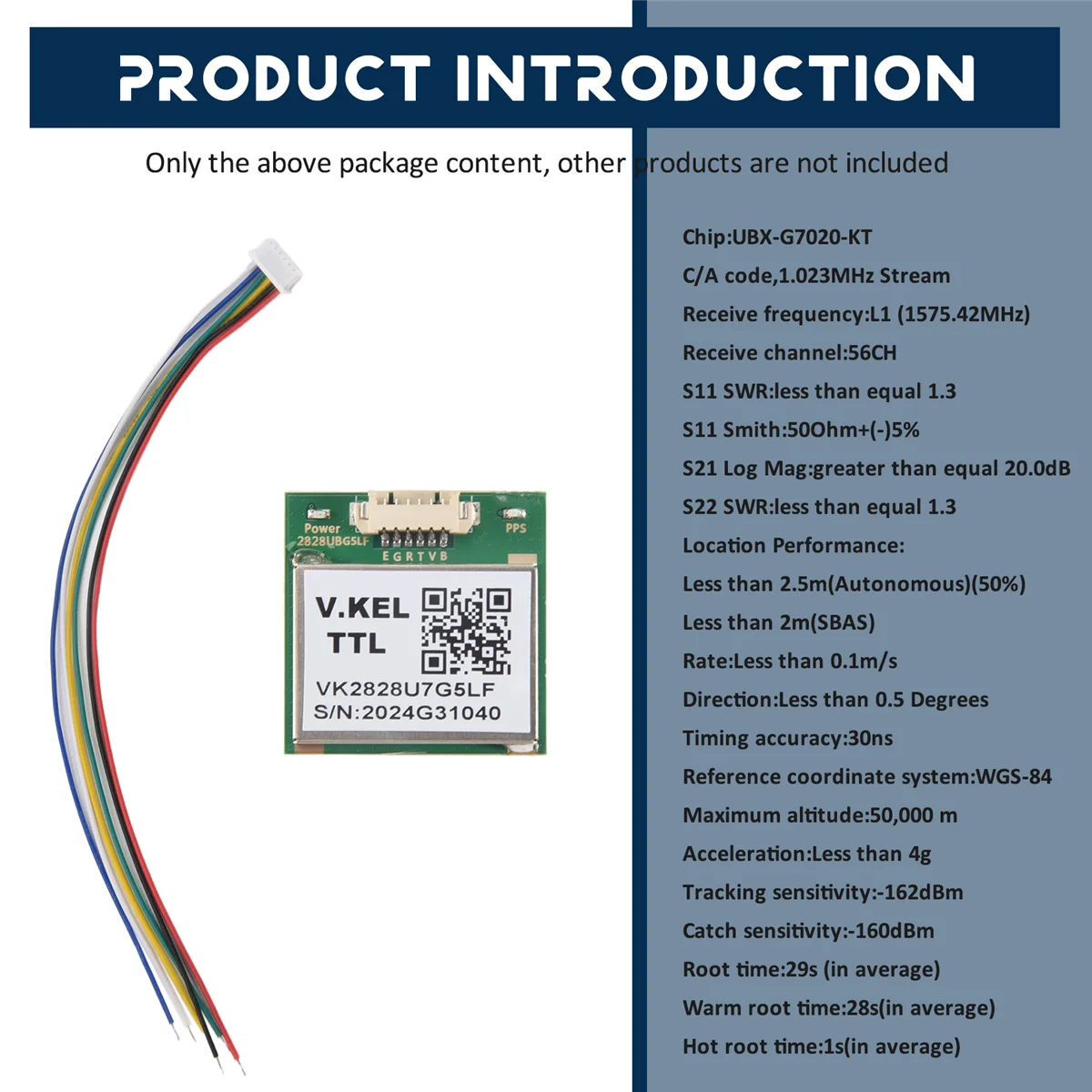 A02R VK2828U7G5LF GPS Module TTL 1-10Hz with Antenna FLASH Flight Control GPS Model