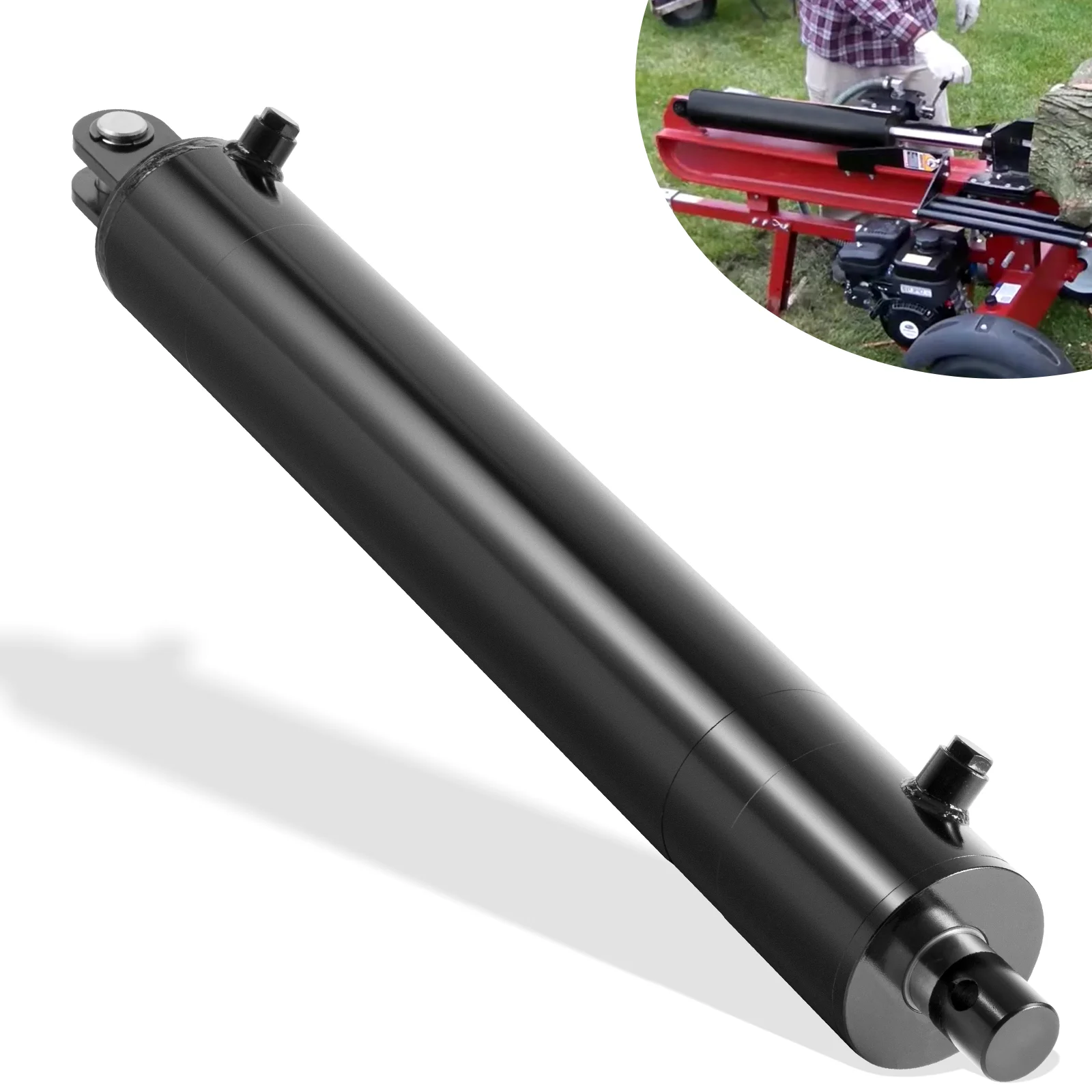 

TML Log Splitter Hydraulic Cylinder 4 inch Bore 24 inch Stroke Universal Heavy Duty 4×24 Hydraulic Cylinder