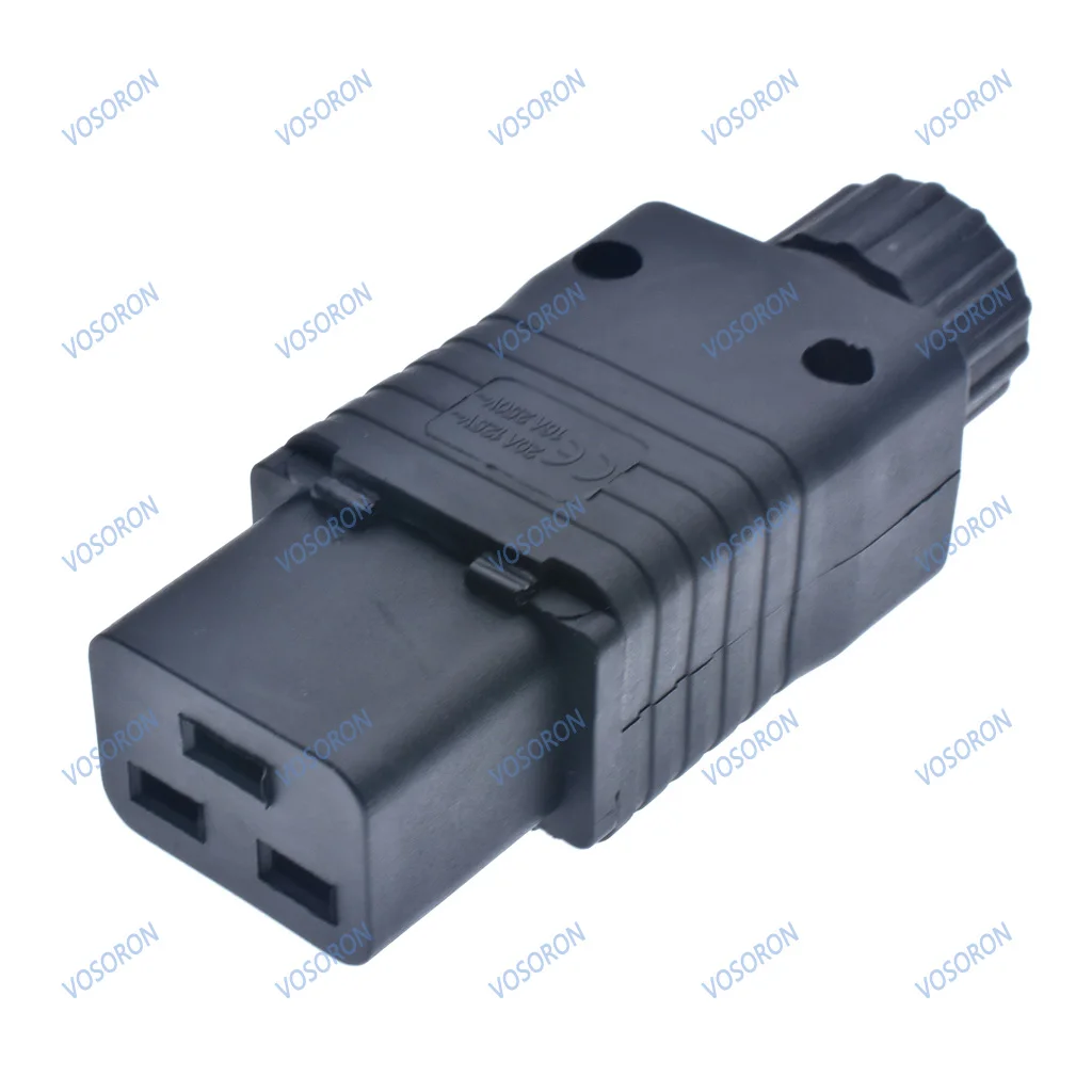 Female Male 16A 250V CE Copper IEC320 C19 C20 PDU UPS Power Receptacle Outlet AC Electrical Cord Connector Removable plug socket