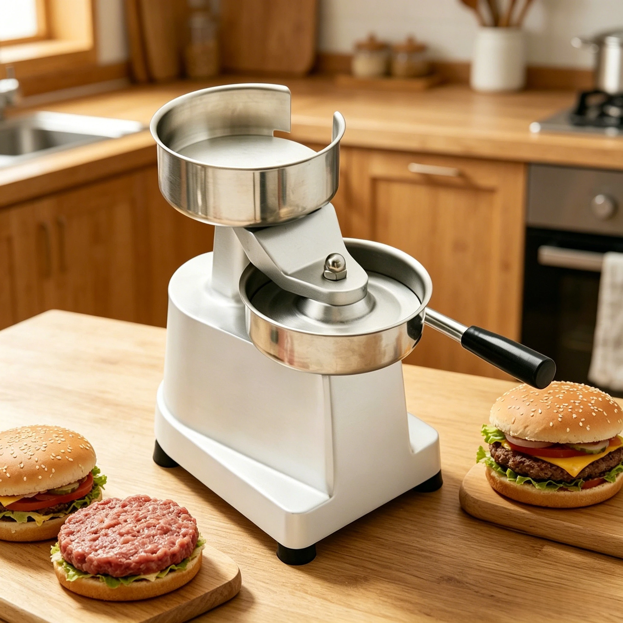 Multisize 100/130/150mm Commercial Burger Patty Press Manual Beef Chicken Hamburger Patty Making Equipment