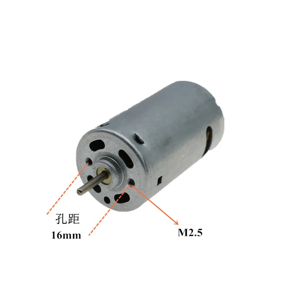 DC12V 390 Mini DC Motor 13000RPM High Speed Great Torsion Motor Diameter 27.6 MM All-metal High-speed Motor DIY Motor