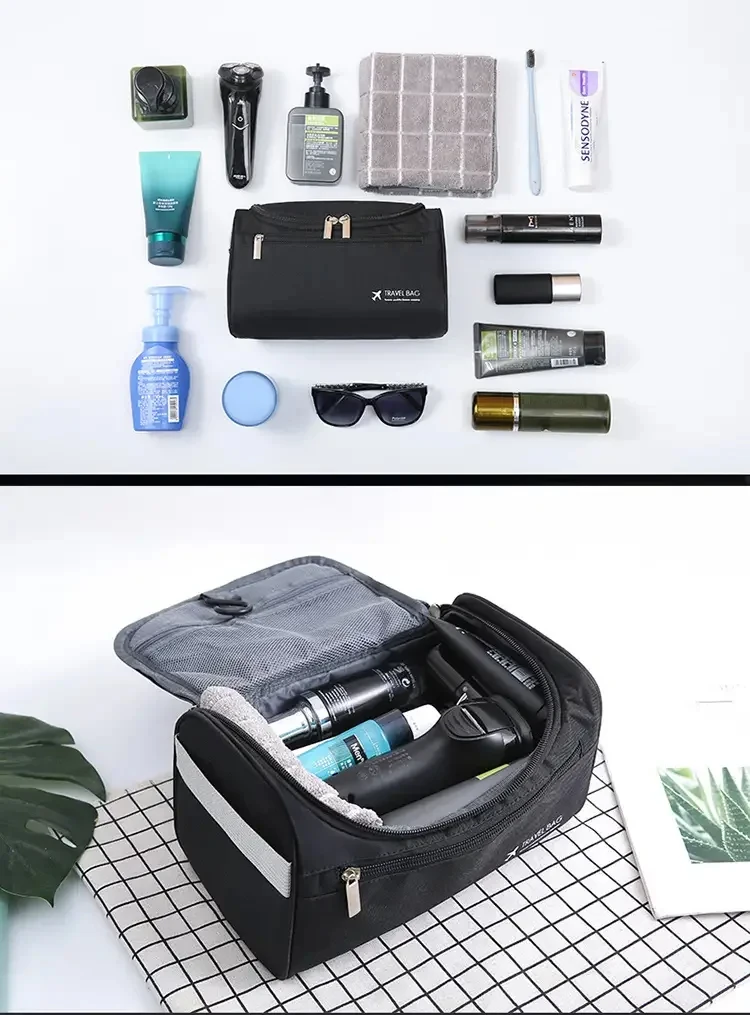 NEUE Leder-Toilettentasche für Herren und Damen, Dopp Kit, Hängende Herren-Kulturtasche, Reisetasche für unterwegs, Große Kosmetiktasche für T – Detail 19