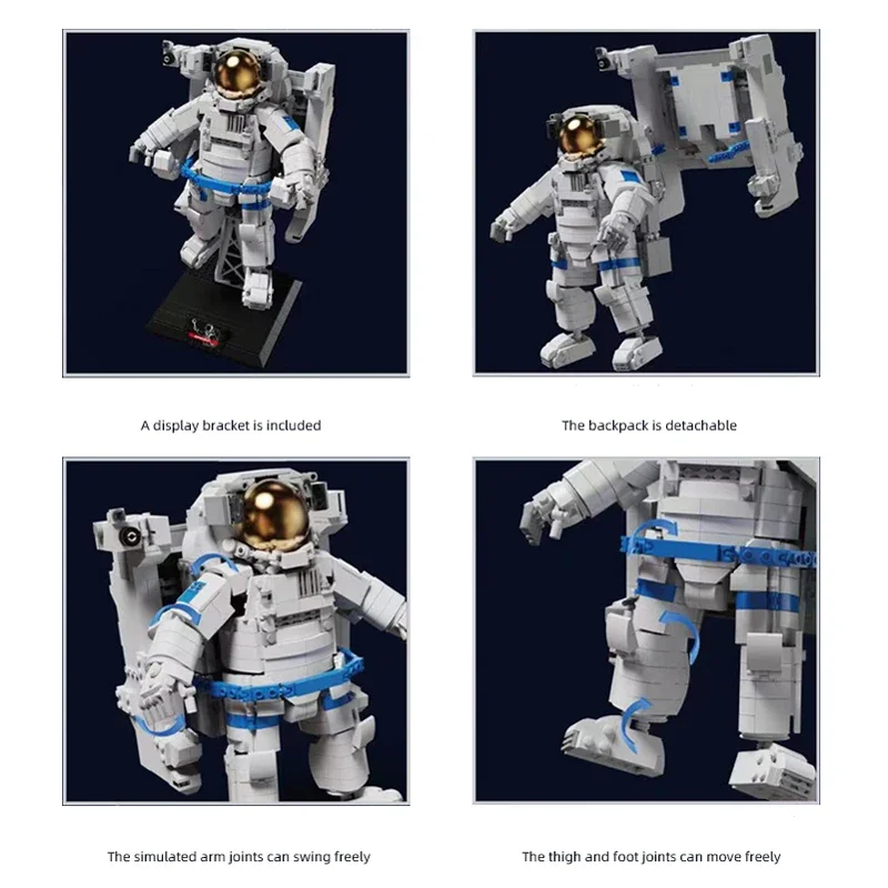 Technische bouwstenen Astronaut Ruimteschip Model Kit STEM Educatief ruimteverkenning Speelgoed Leren cadeau voor leeftijd 3+