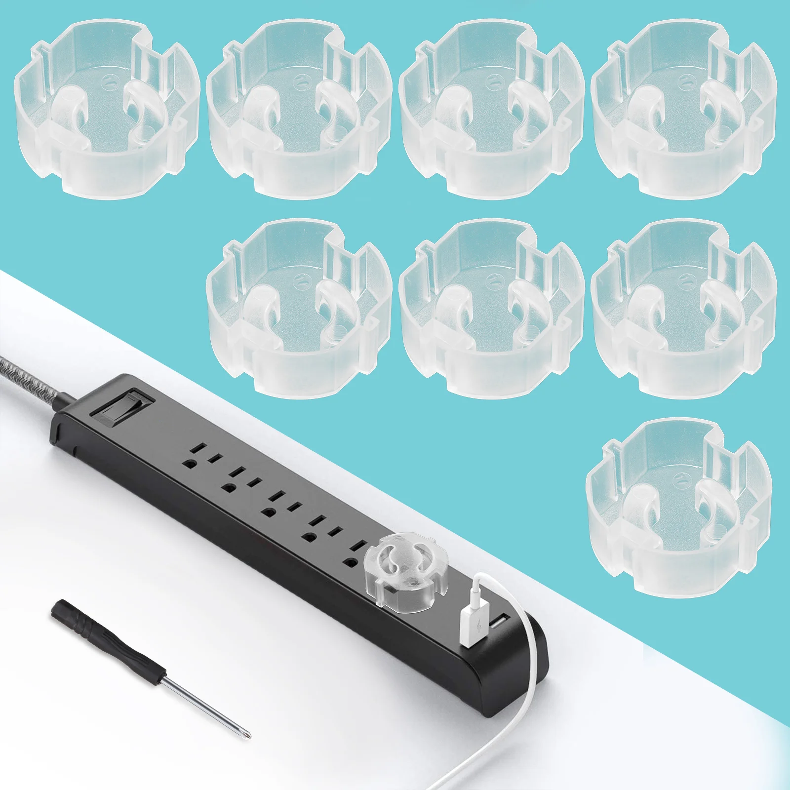 

20Pcs Child Proof Outlet Plug Covers Clear Plastic Baby Safety Socket Protectors Reliable Secure Outlet Plug Covers