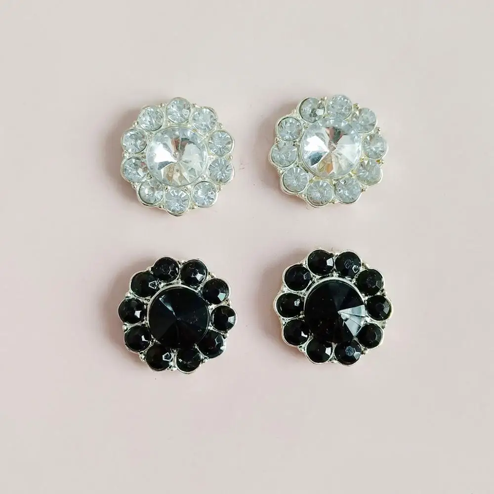 Engood 100Pcs 20mm Rhinestones Button Sewing Trim & Embellishments Craft Buckle Foy DIY Wedding Collar Hair Jewelry Accessoriess
