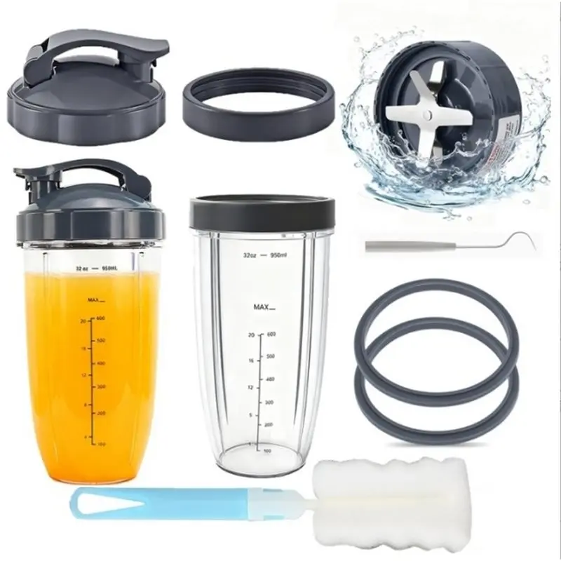 Peças de reposição para copos de liquidificador A65T para liquidificador Nutribullet 600W e Pro 900W, conjunto de copos e lâminas de reposição