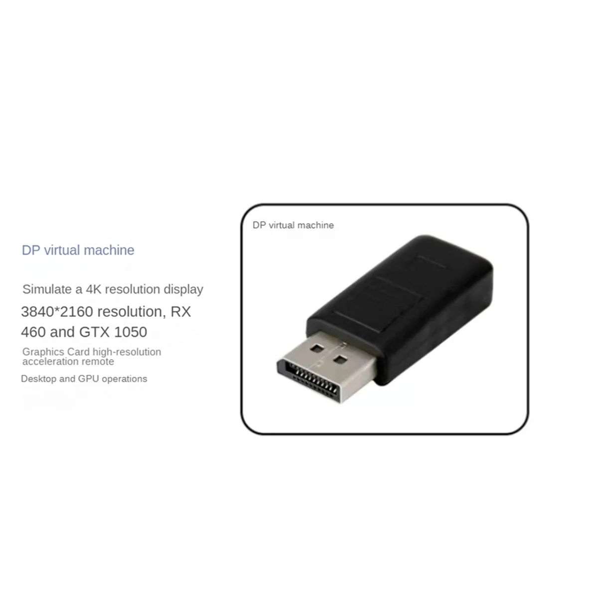 5Pcs 4K Displayport Dummy Plug DP Virtual Display Adapter Graphics Video Card Cheater EDID Headless Ghost Emulator