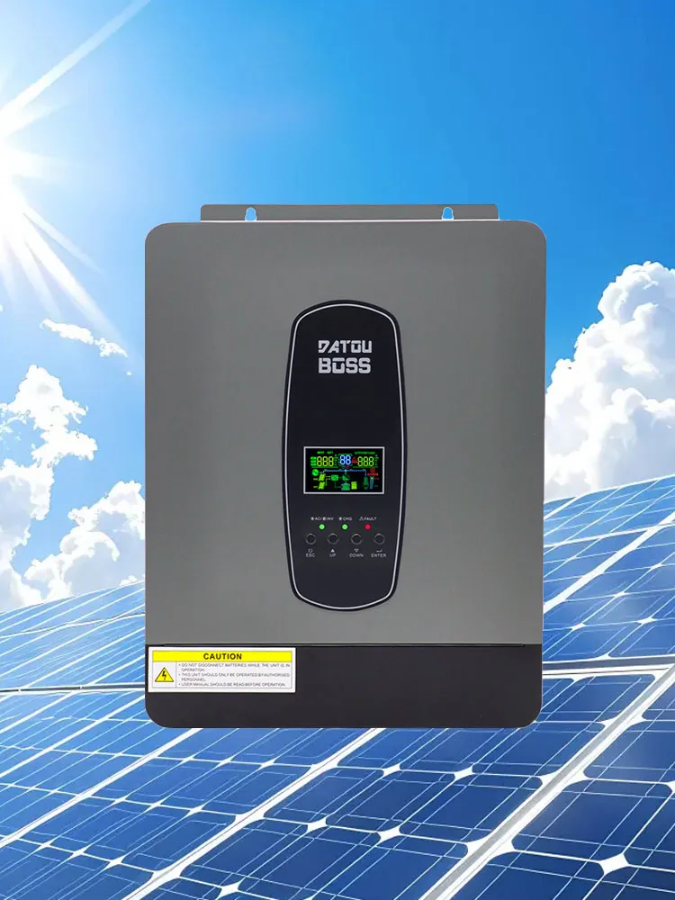 DATOUBOSS 3000W 24V zu 230V Reiner Sinus-Wechselrichter mit MPPT-Laderegler, netzunabhängiger Hybrid-Wechselrichter für Zuhause