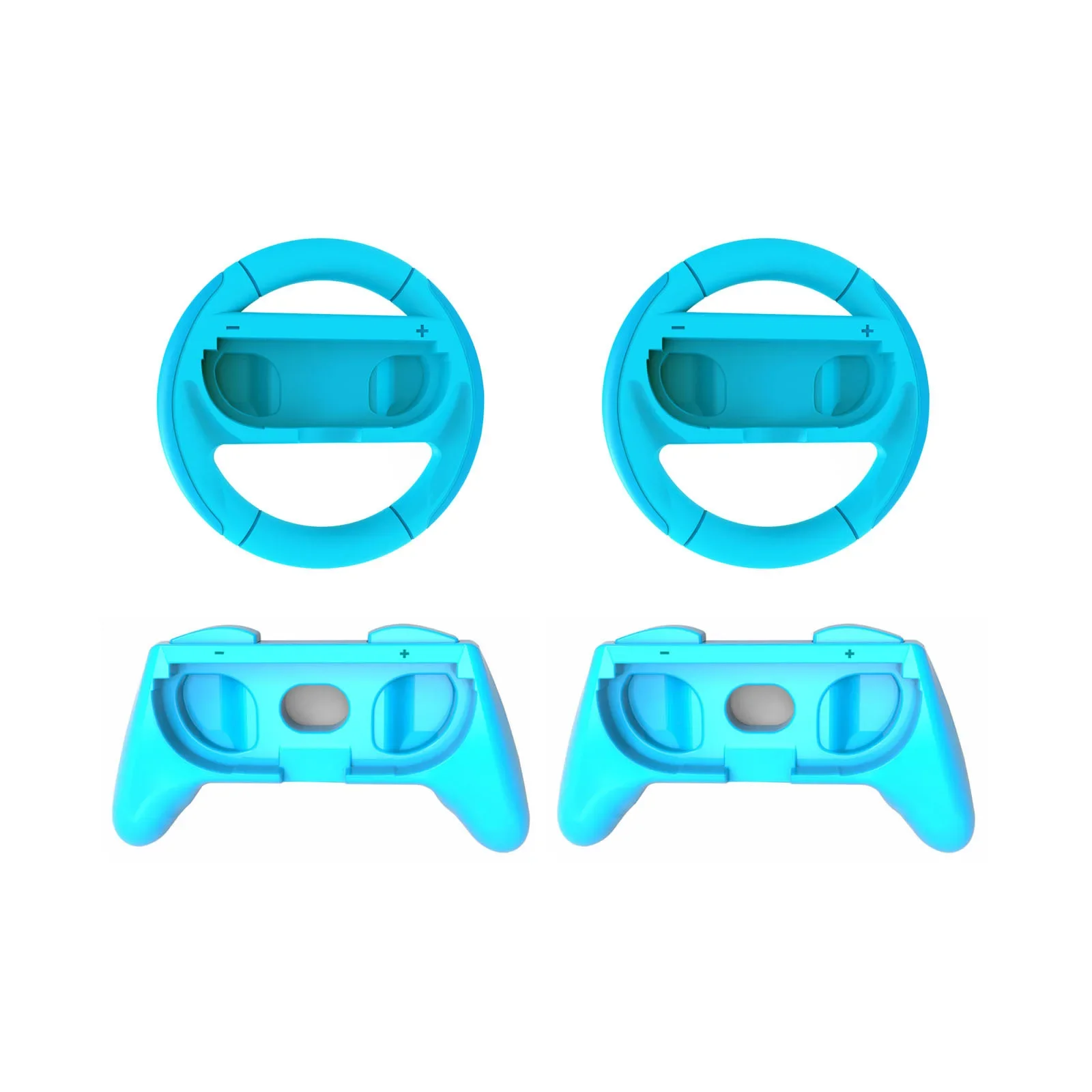 KJH-NS2-023 4IN1 عجلات توجيه السباق ومقابض اليد للتبديل 2 مقبض لوحة الألعاب، حامل حامل قوس التحكم الأيسر والأيمن