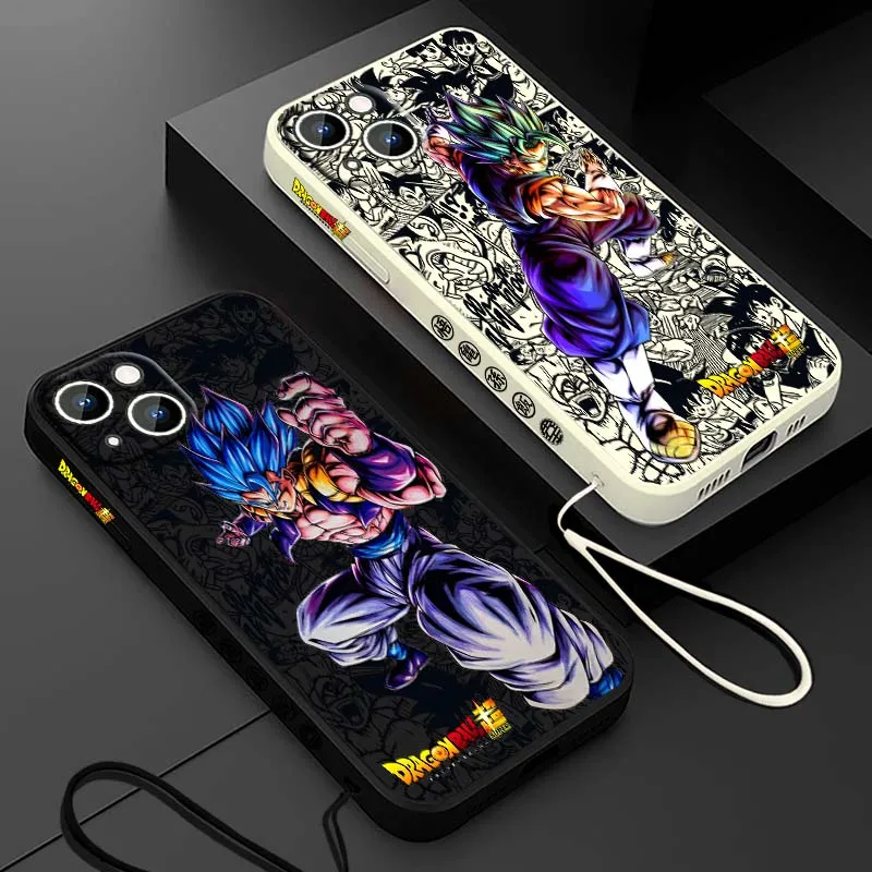 D-Dragon Ball Son Goku Cool For Apple iPhone 17 16 15 14 13 12 11 Air Mini Plus Pro Max Liquid Left Rope Phone case Cover
