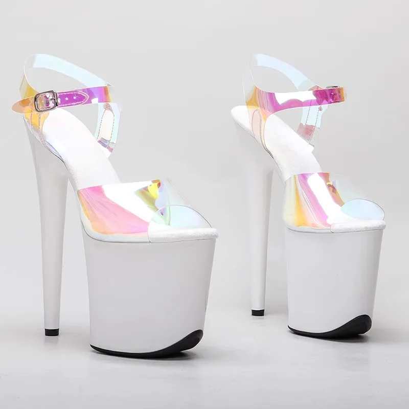 

Fashion 20CM/8inches TPR Upper Plating Platform Sexy High Heels Sandals Pole Dance Shoes 090