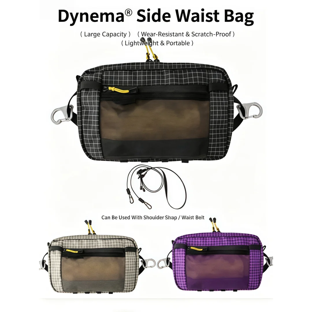 Outdoor Sports Waist Bag, Waterproof, Multi-Functional, Large-Capacity Crossbody Bag, Cycling, Mountaineering, Hiking Accessory Bag, Chest Bag with Lanyard