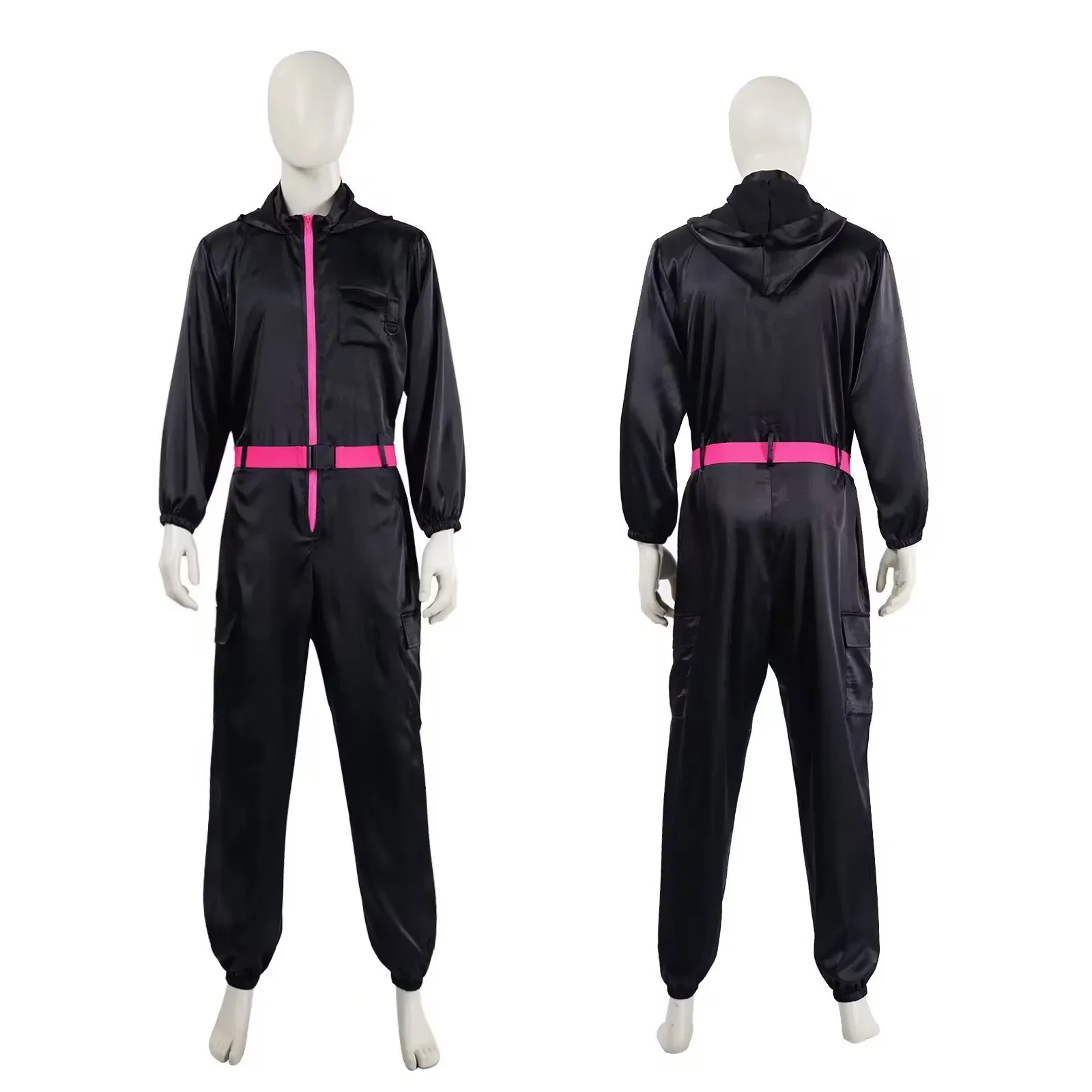 블랙 할로윈 의상 성인 어린이 부모 작업복 점프 슈트 한국 스타일 코스프레 공연 의류 현대 댄스 슈트