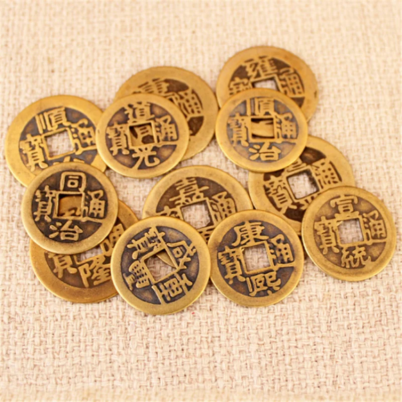 

2.3cm Brass Qing Dynasty Five Emperors' Coins Ten Emperors Coin Antique Coin Metal Crafts Copper