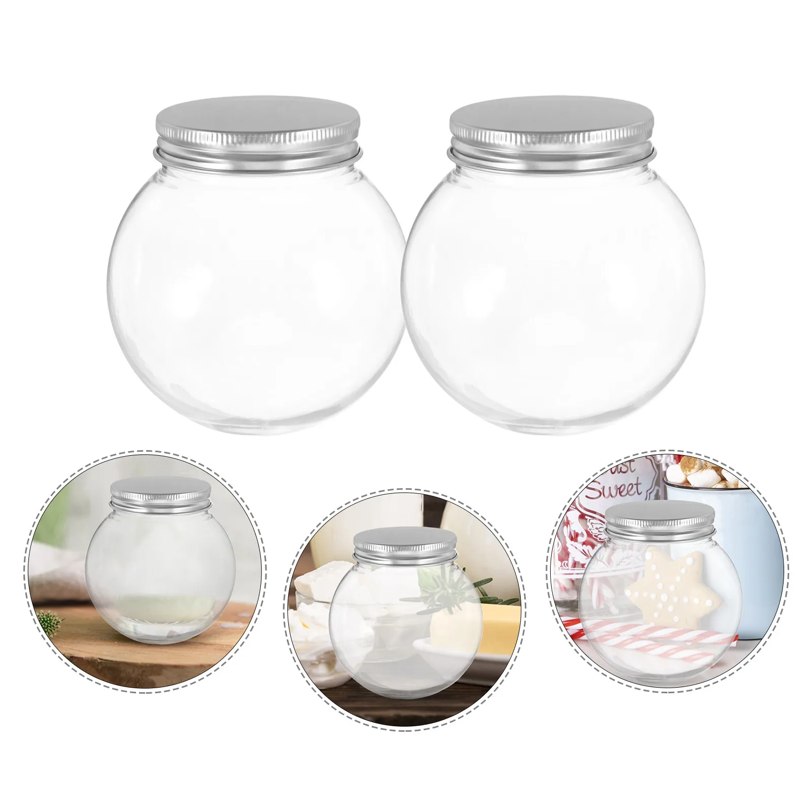 10Pcs Thickened Transparent Round Plastic Yogurt Bottles 250ml Clear Drink Containers Juice Bottles Candy Jars Christmas