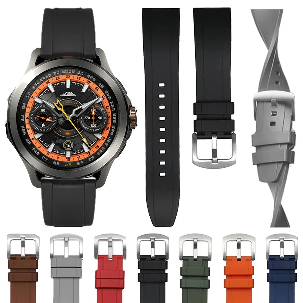 Curved Design Bands for Xiaomi Watch S4 S3 S2 S1 Active /Pro Color 2 Silicone Bracelet for HAYLOU Watch 2 Pro Zeblaze 22mm Strap