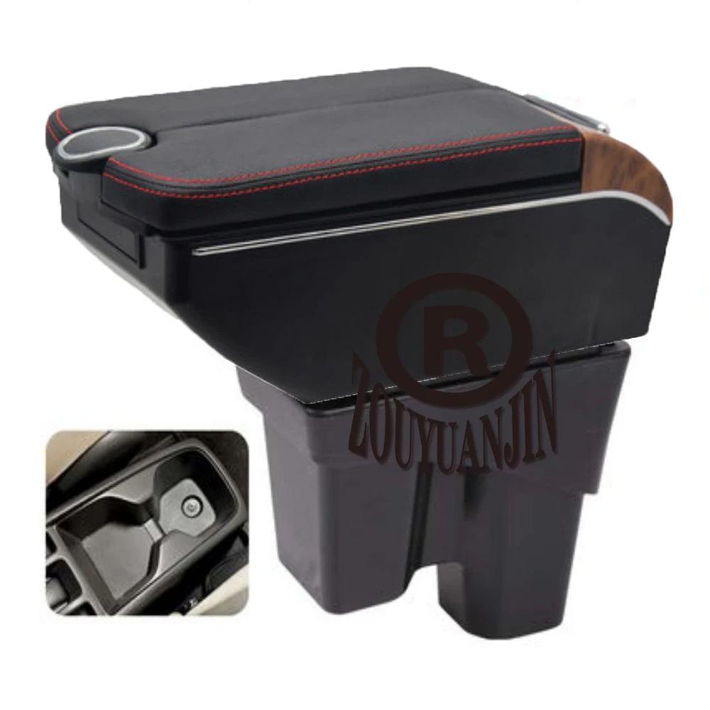 For Honda City GM6 Center Console Armrest Box Storage Elbow Rest Arm with Phone Charging USB Interface Cup Holder