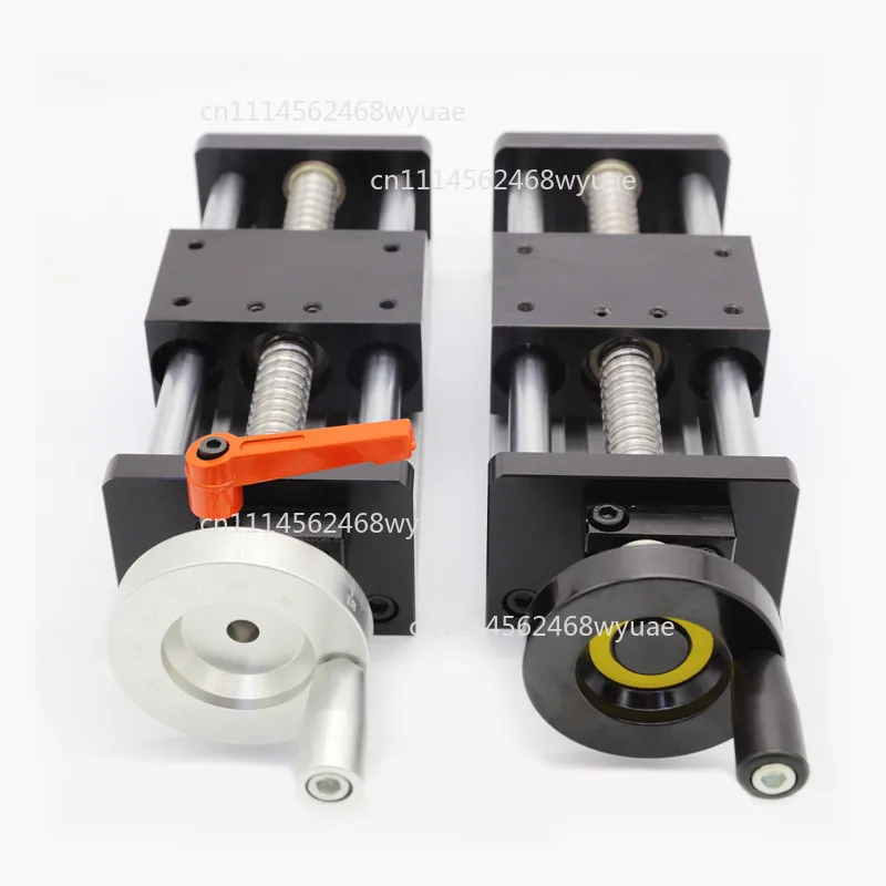 Manual Linear Sliding Table Module Handwheel Translation Worktable with Scale Locking  Ball Screw Guide Rail