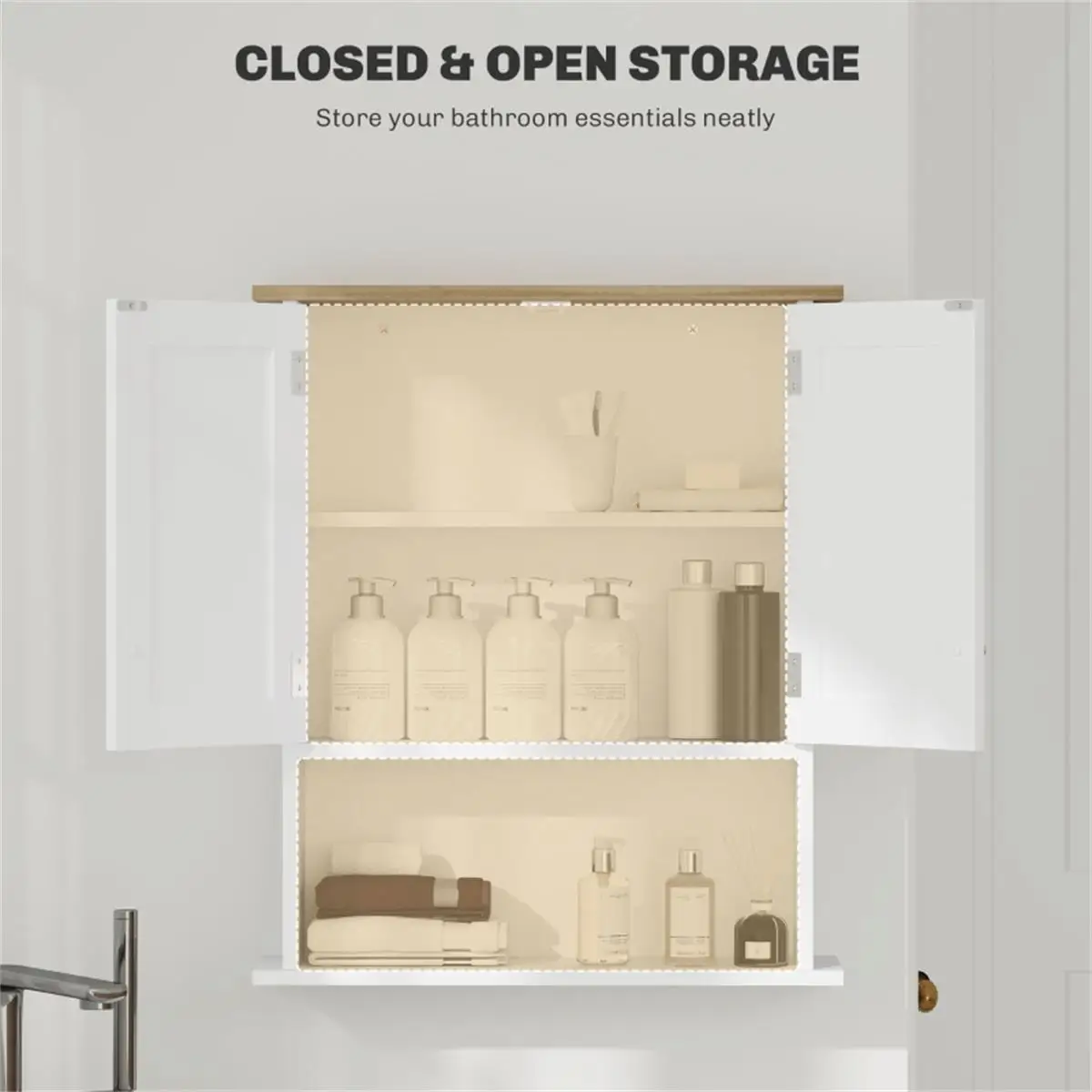 Stylish Wall Cabinet for Home Storage - Modern Design with Multiple Shelves | Space-Saving Solution