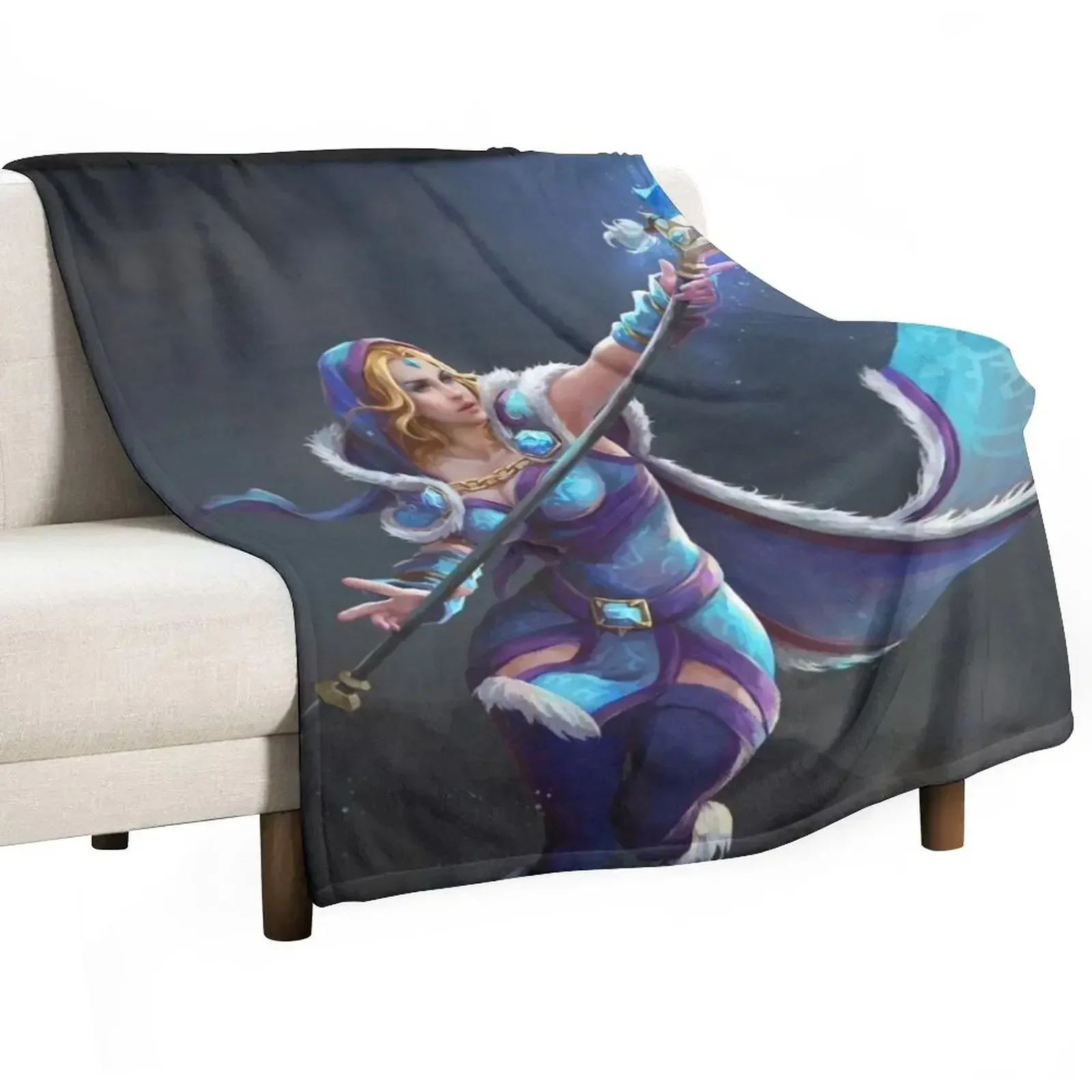 New steam, dota2, Crystal Maiden Throw Blanket Soft Flannel Fabric Blankets