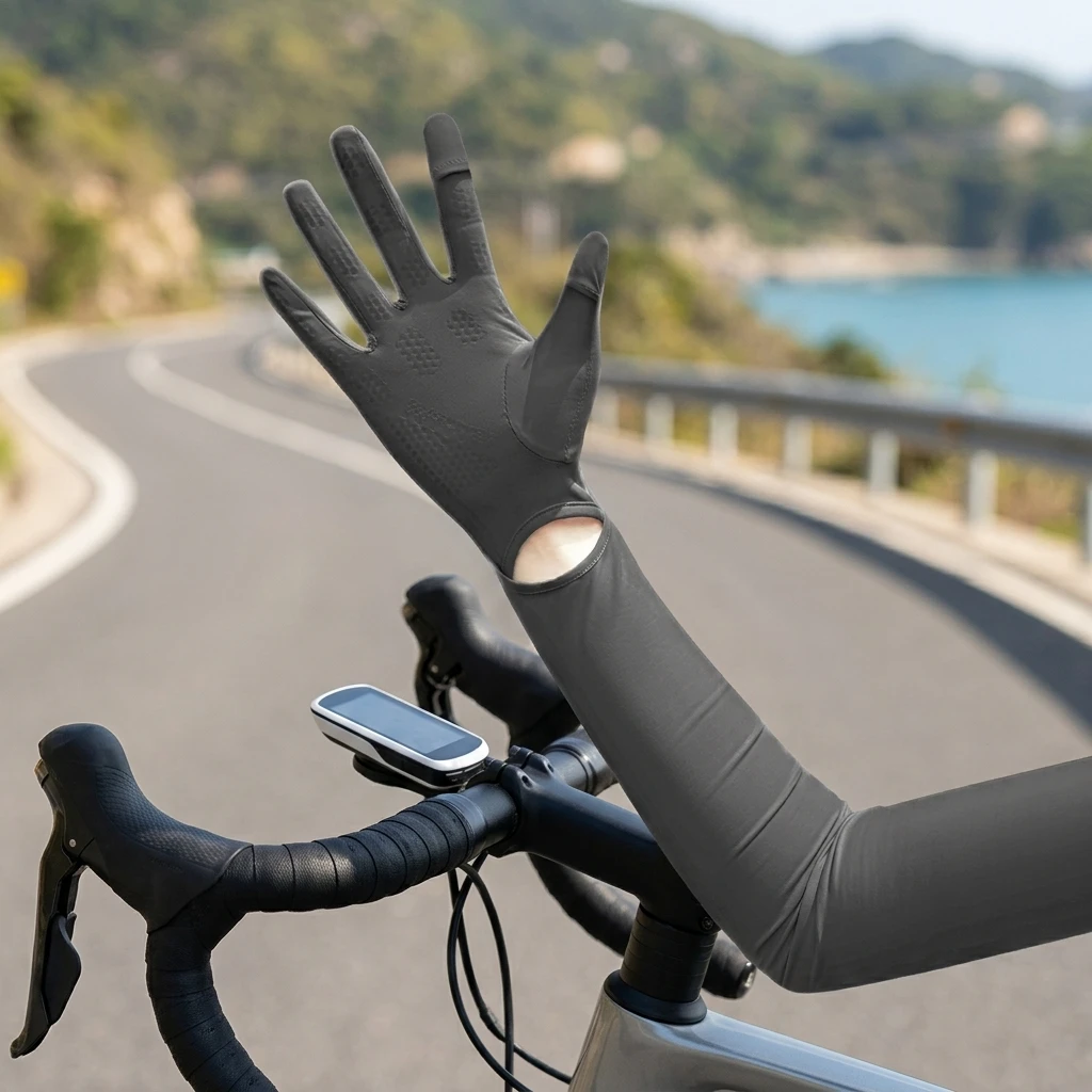 

Sun Protections Arm Sleeves UPF50+ UV Protections Ice-Cool Fabric for Cycling Driving