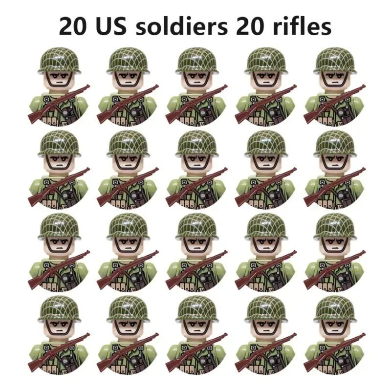 Militärsoldaten-Mini-Figuren-Bausteine in verschiedenen Stilen, DIY-Bausteine zum Zusammenbauen, Sammelspielzeug und Geschenke für Kinder – Detail 1
