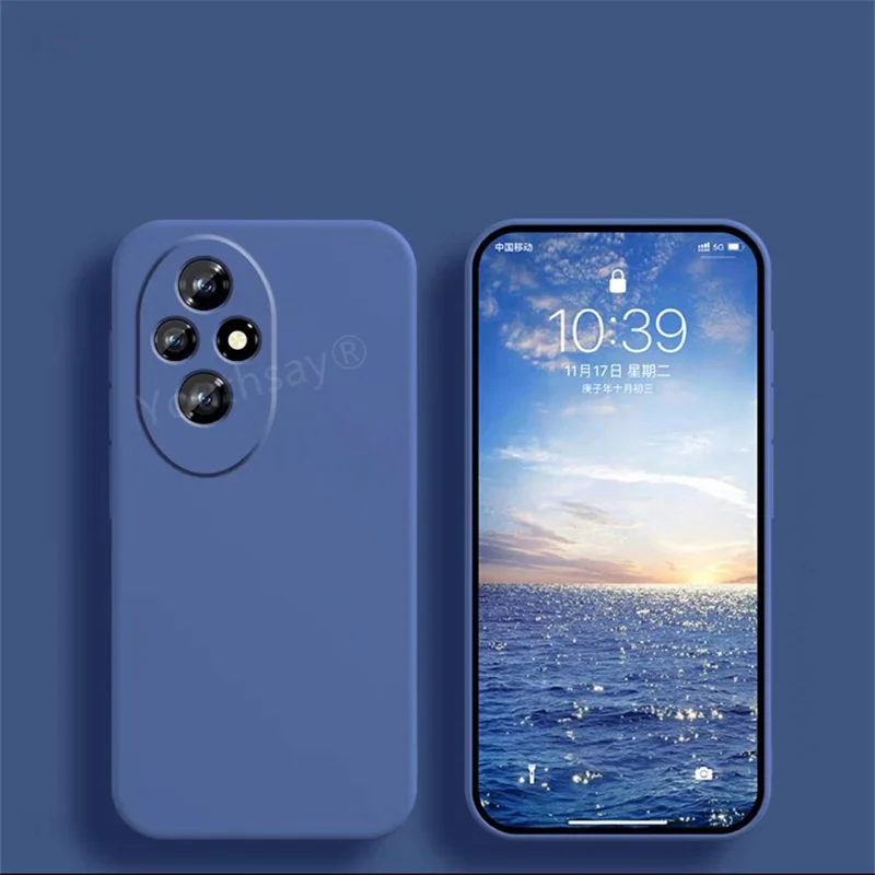 Luxury Case For Honor 200 Pro Cover Honor 200 Pro Fundas Coque Original Liquid Silicone Soft TPU Back Case Honor 200