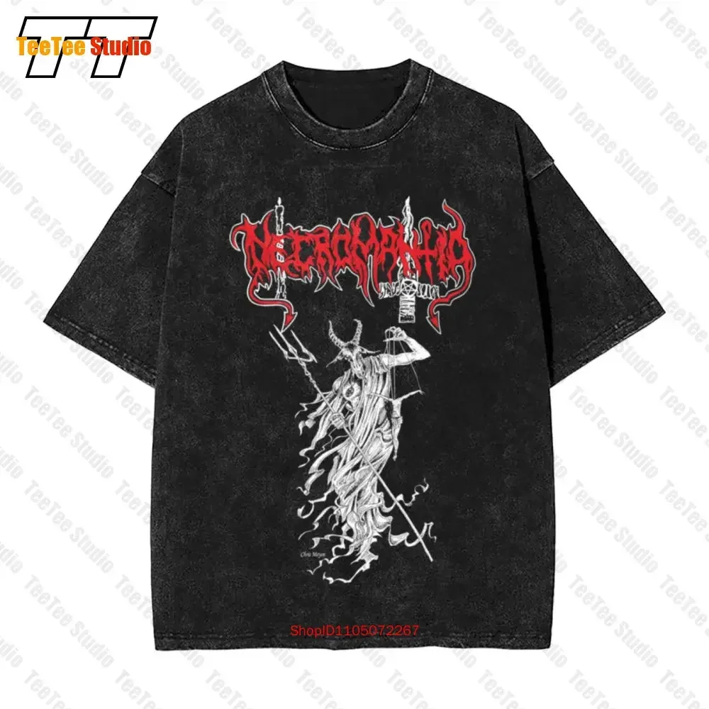 Винтажная футболка оверсайз Necromantia 'Nos Es Eternus' 99XR