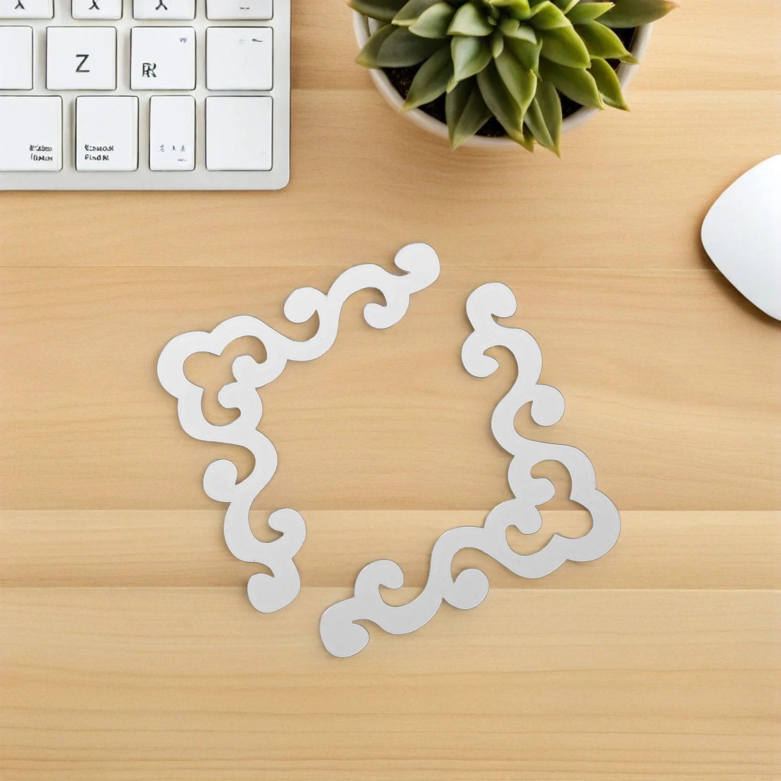 

12Pcs Mirror Corner Decals Acrylic Self Adhesive Peel Stick Decorative Wall Stickers for Living Room Cabinet Background Home