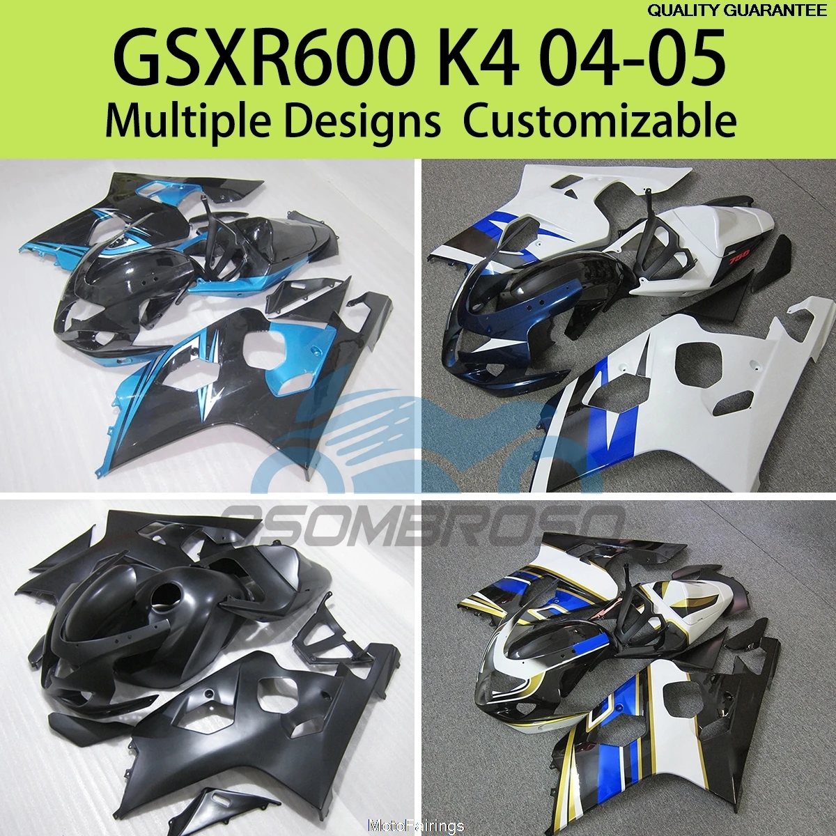 

Комплект обвесов для мотоциклов Suzuki GSXR600 GSXR750 K4 2004-2005, ABS, литье под давлением, полный комплект кузовных деталей