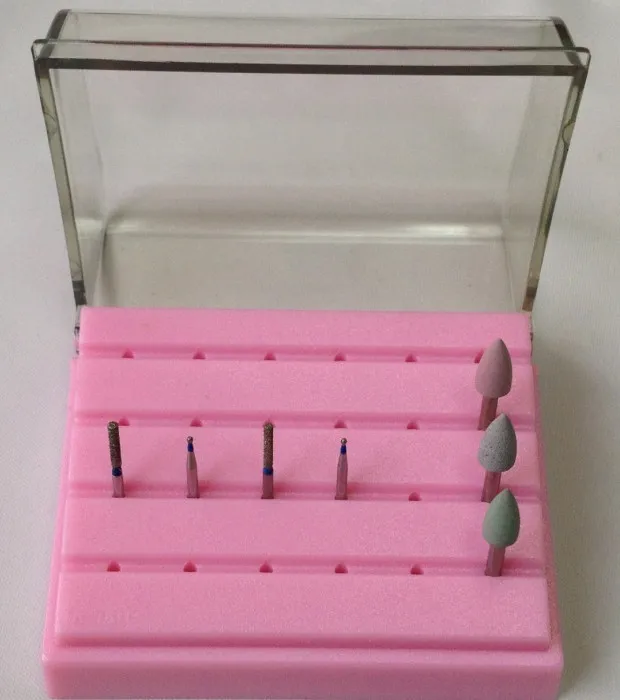 2PCS Dental 24 Holes Bur holder seat hole plastic Bur holder Autoclavable Sterilize Box needle box SL311