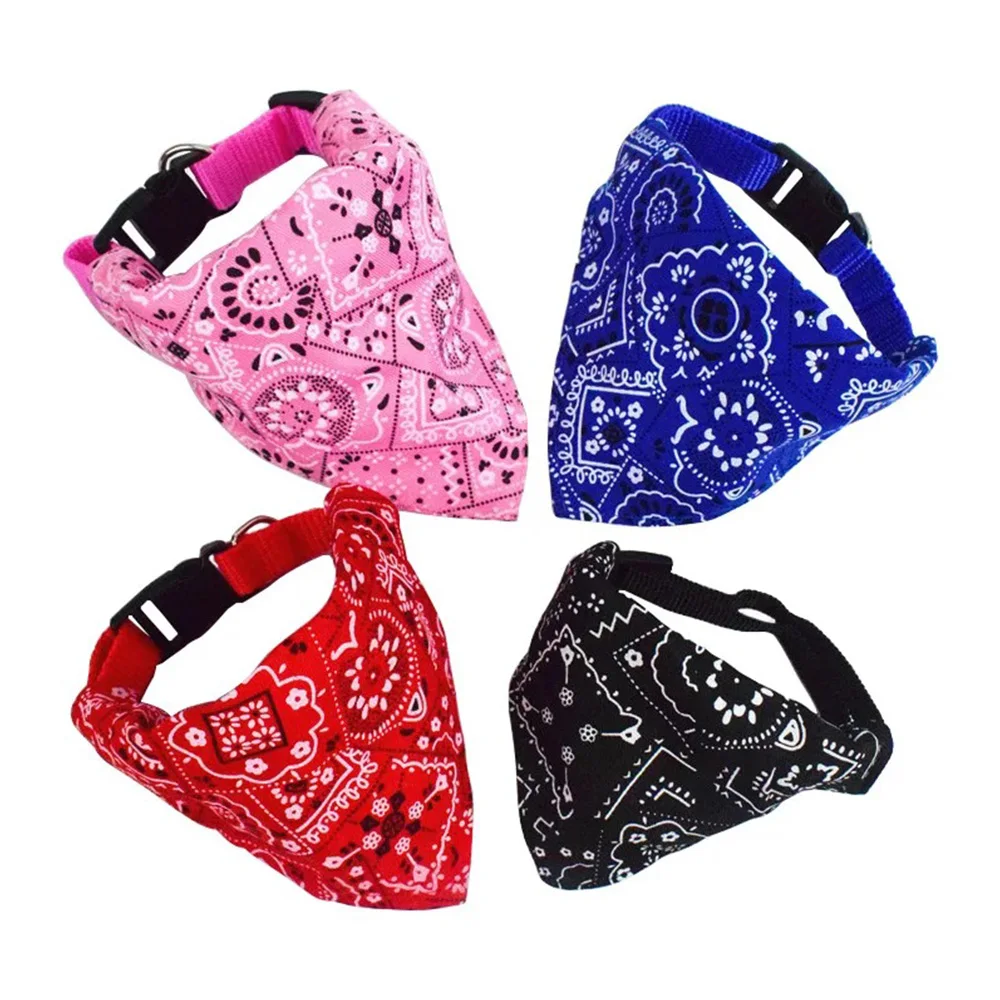 Cat Collar Pet Bibs Adjustable Dog Cat Necktie Pet Triangular Saliva Tie Scarf Dog Bandana Collar Triangle Bib Neckerchief