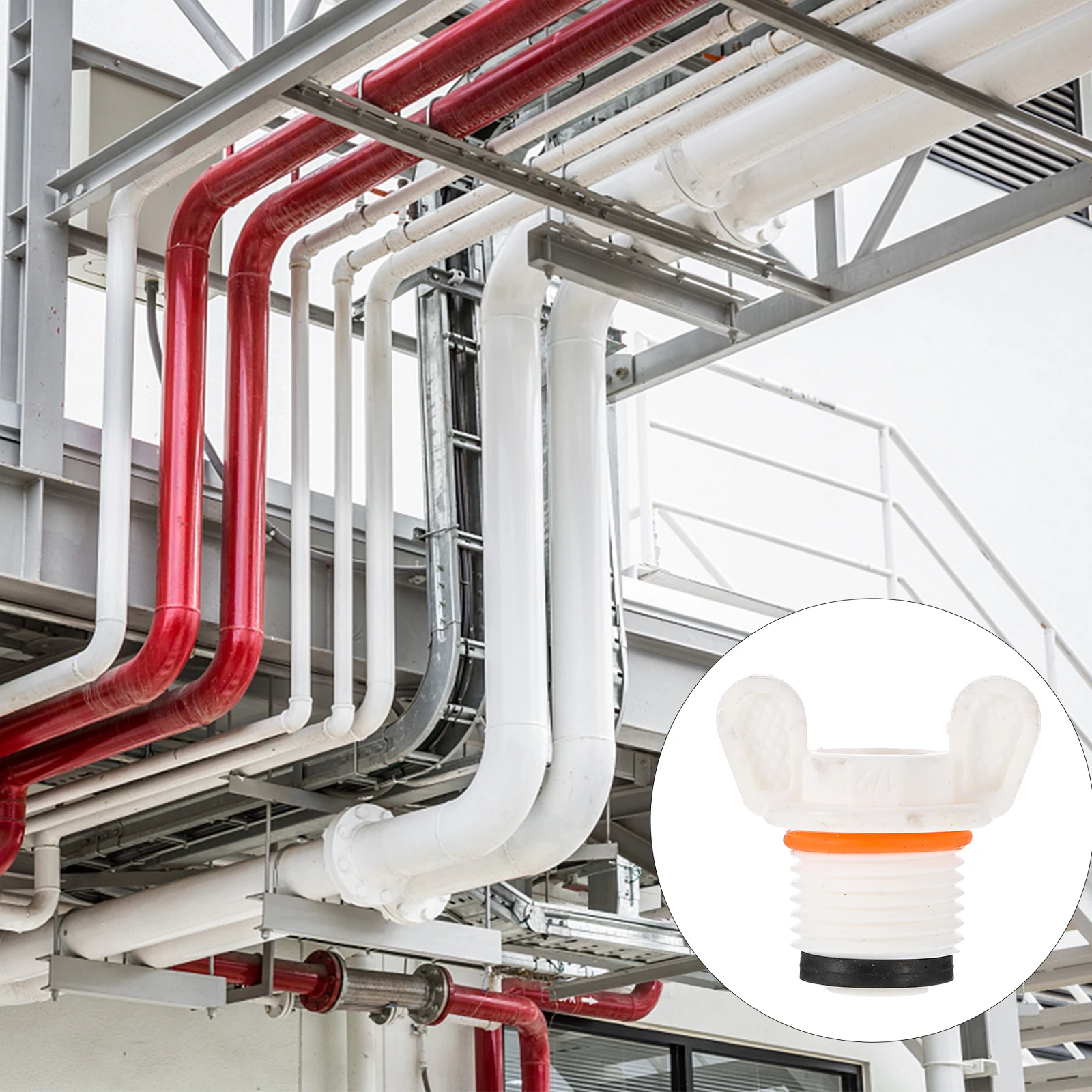 

50Pcs High-Quality PP Plugs End Caps Fittings Durable Gas Steam Oil Leak Proof White Plugs End Caps