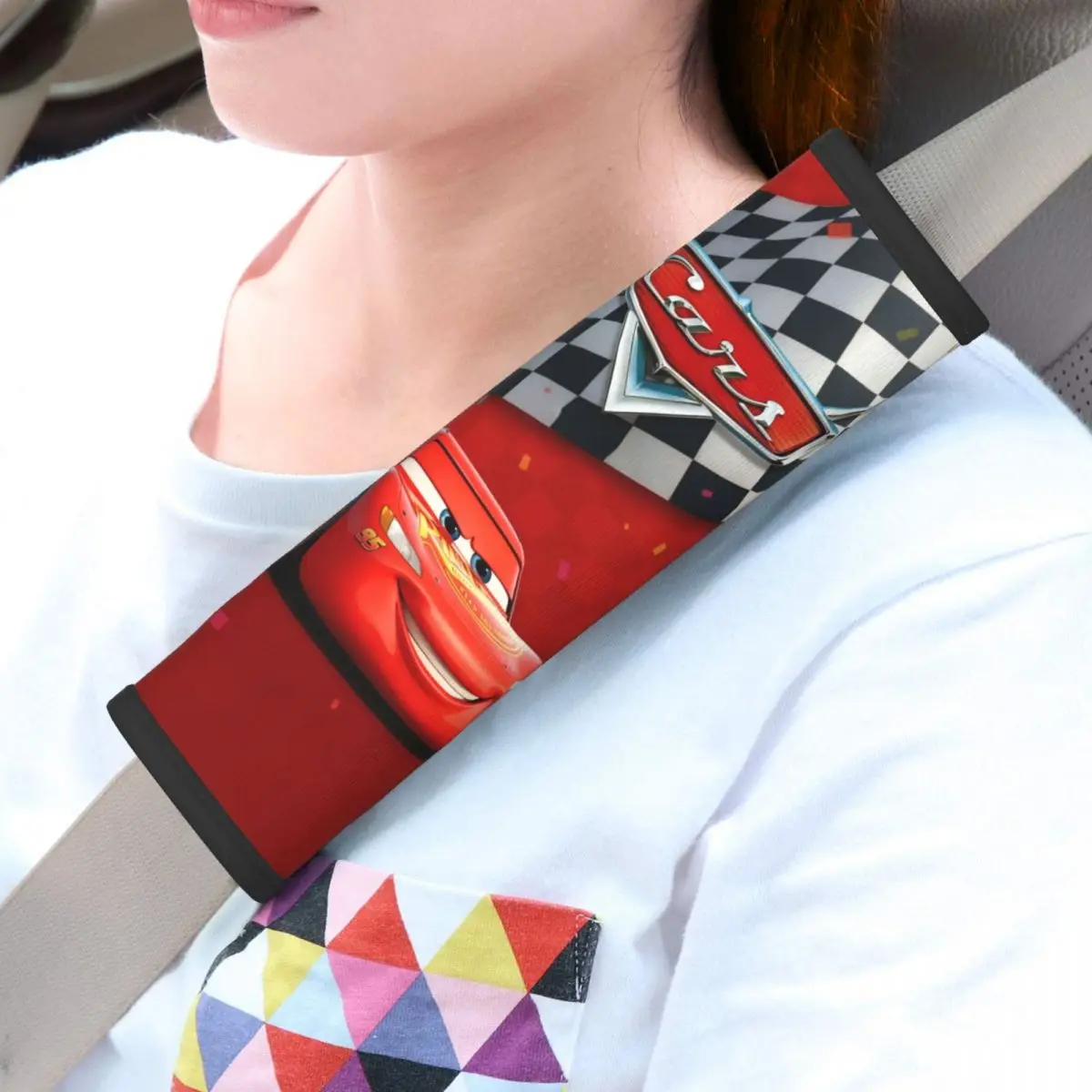 

Lightning McQueen Cars 95 Soft Auto Seat Belt Cover for a More Comfortable Driving 2 PCS Seatbelt Shoulder Pad For Cars