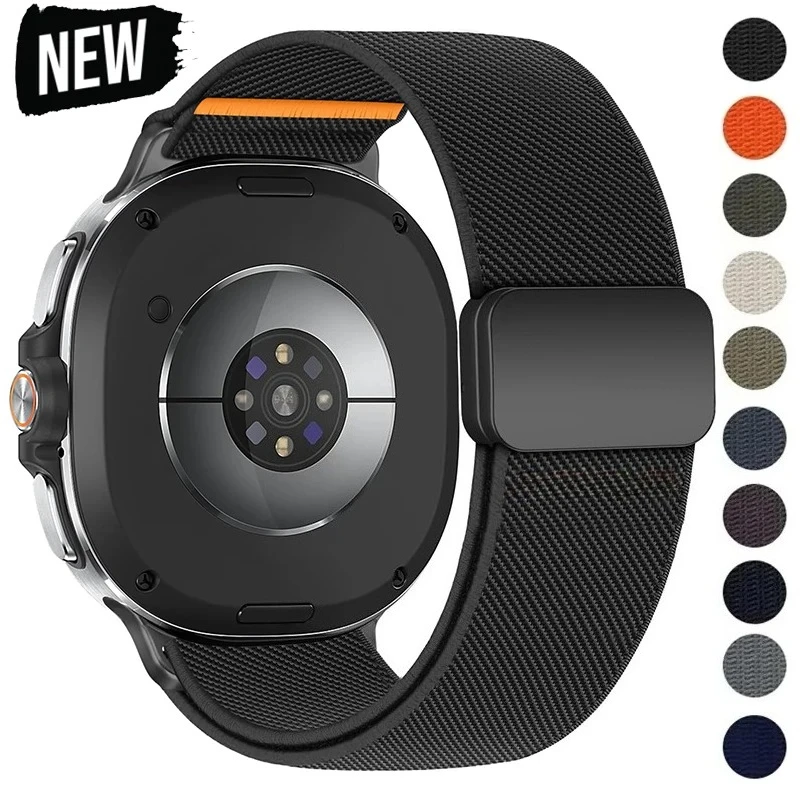 Nylon Elastic Loop Magnetic Strap for Samsung Galaxy Watch 8 40mm 44mm Band Bracelet for Galaxy Watch 8 Classic 46mm Wristband