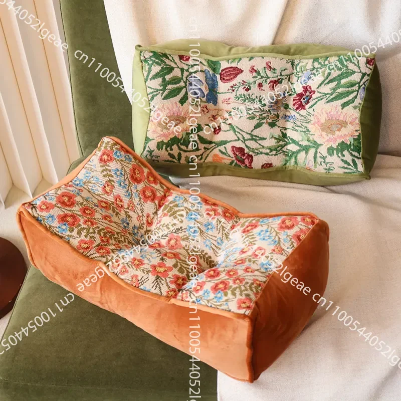 High-end Sofa Pillow, Jacquard Rectangular Waist Pillow, Living Room Bedroom