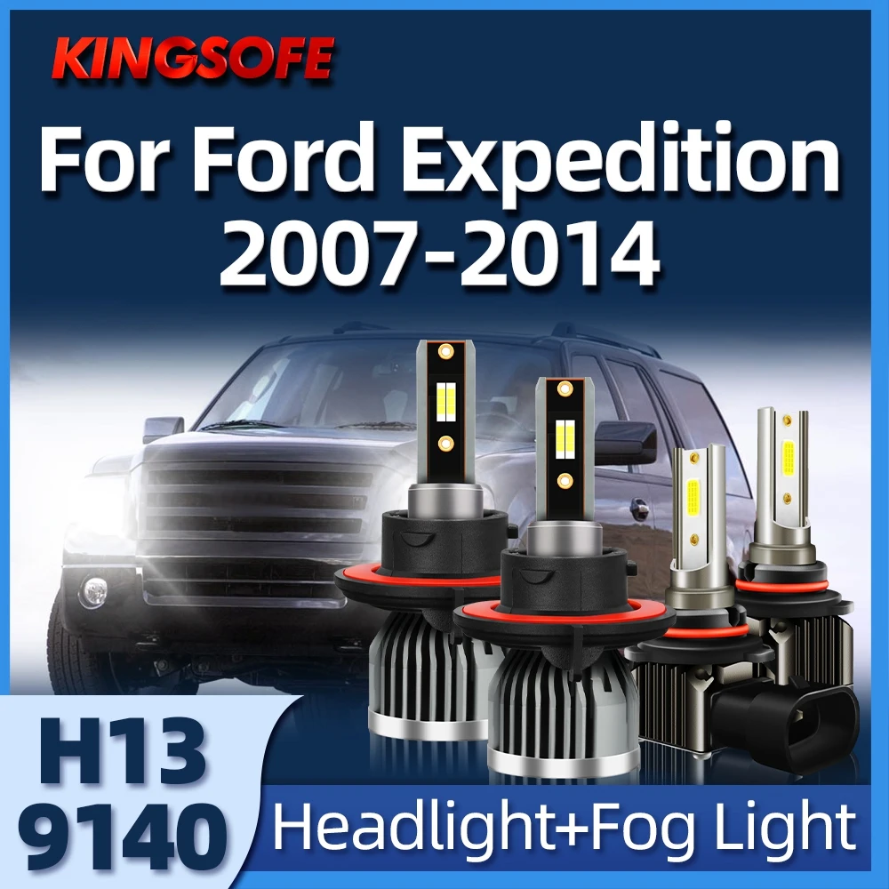 

LED Headlights Bulbs H13 Turbo Lamp CSP Fog Lights For Ford Expedition 2007 2008 2009 2010 2011 2012 2013 2014