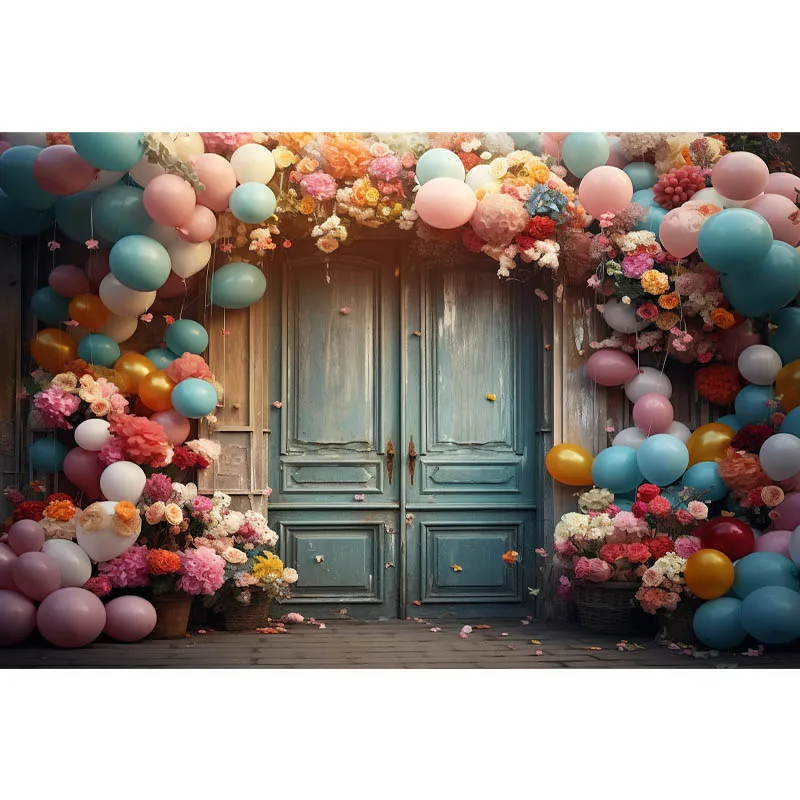 Красивые цветочные фоны для фотосъемки цветы двери воздушные шары Декор портреты для девочек и взрослых Фото фоны для фотостудии